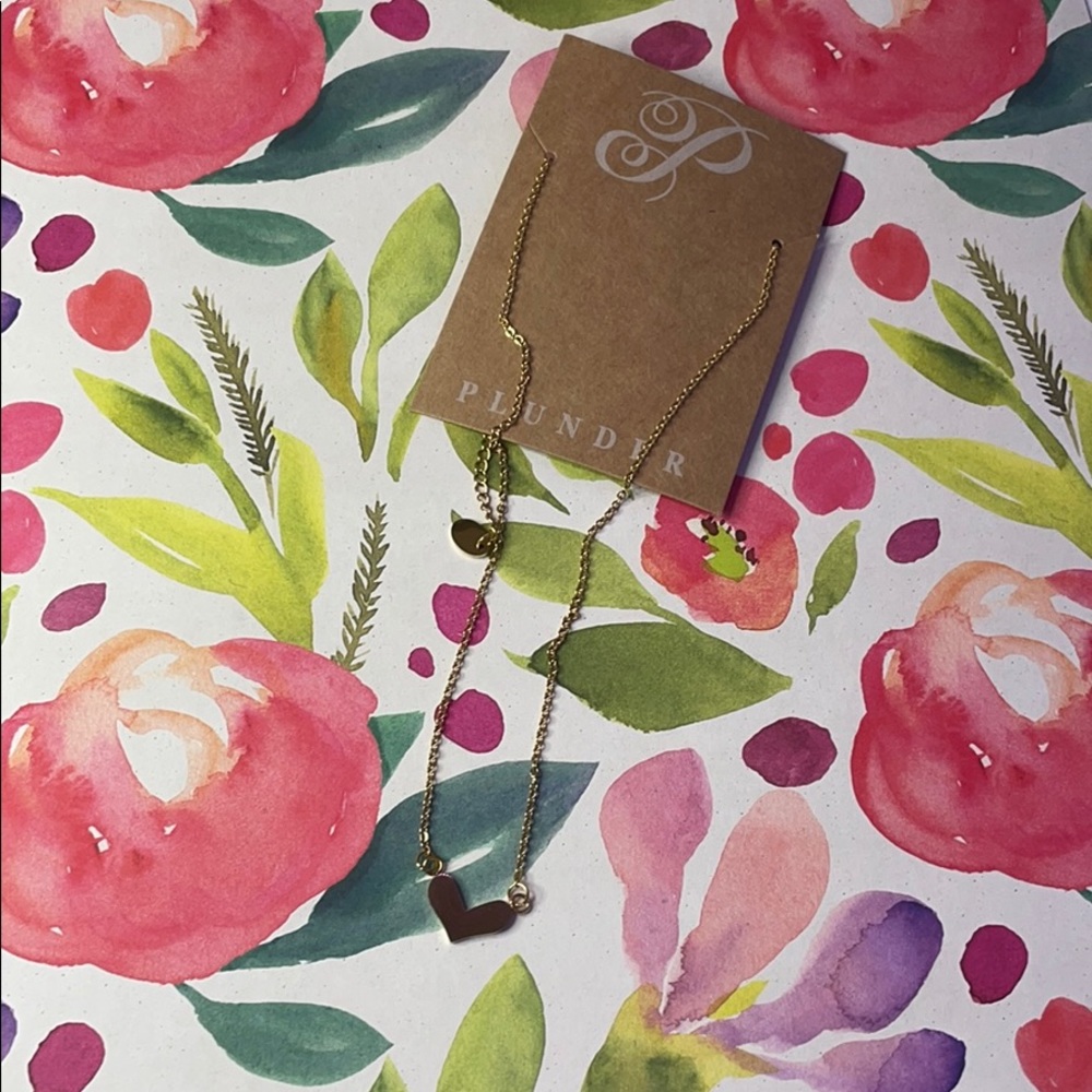 Gold heart necklace